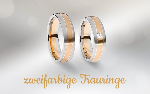 zweifarbige Trauringe